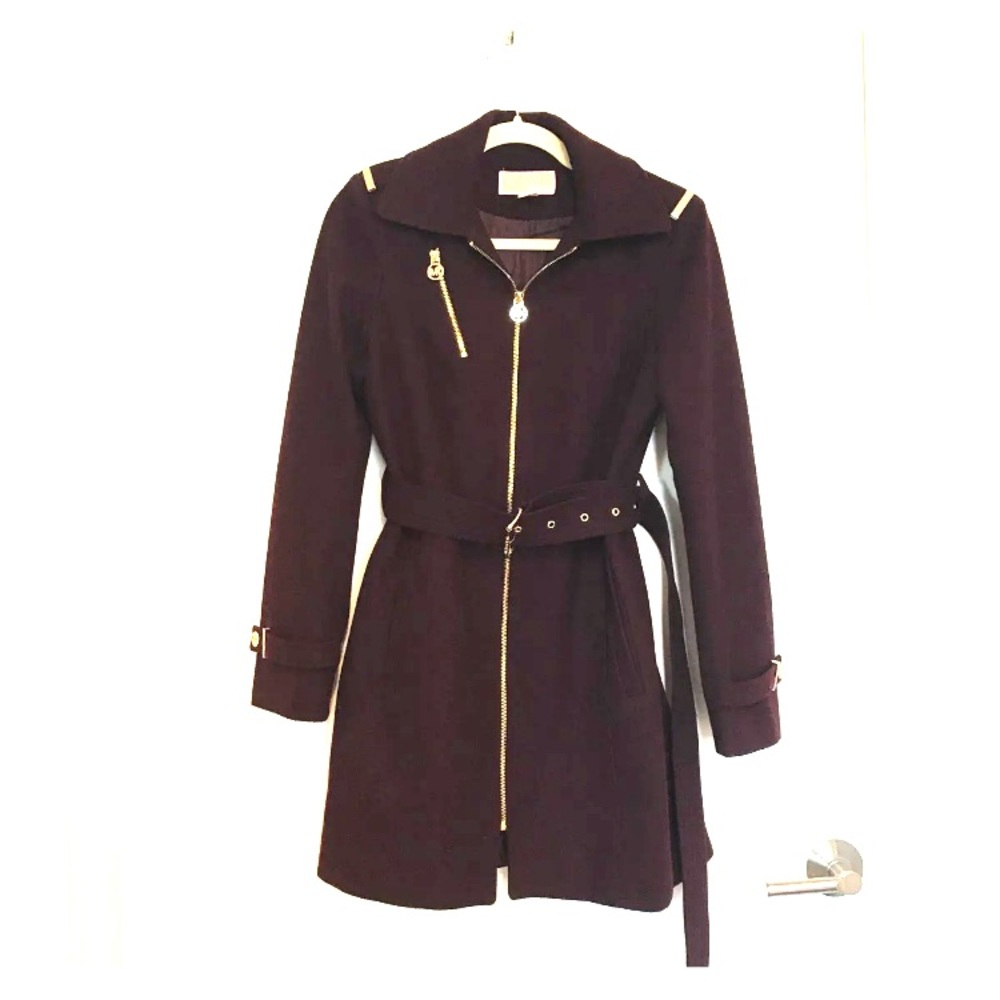 Michael Kors Belted Wool-blend Coat